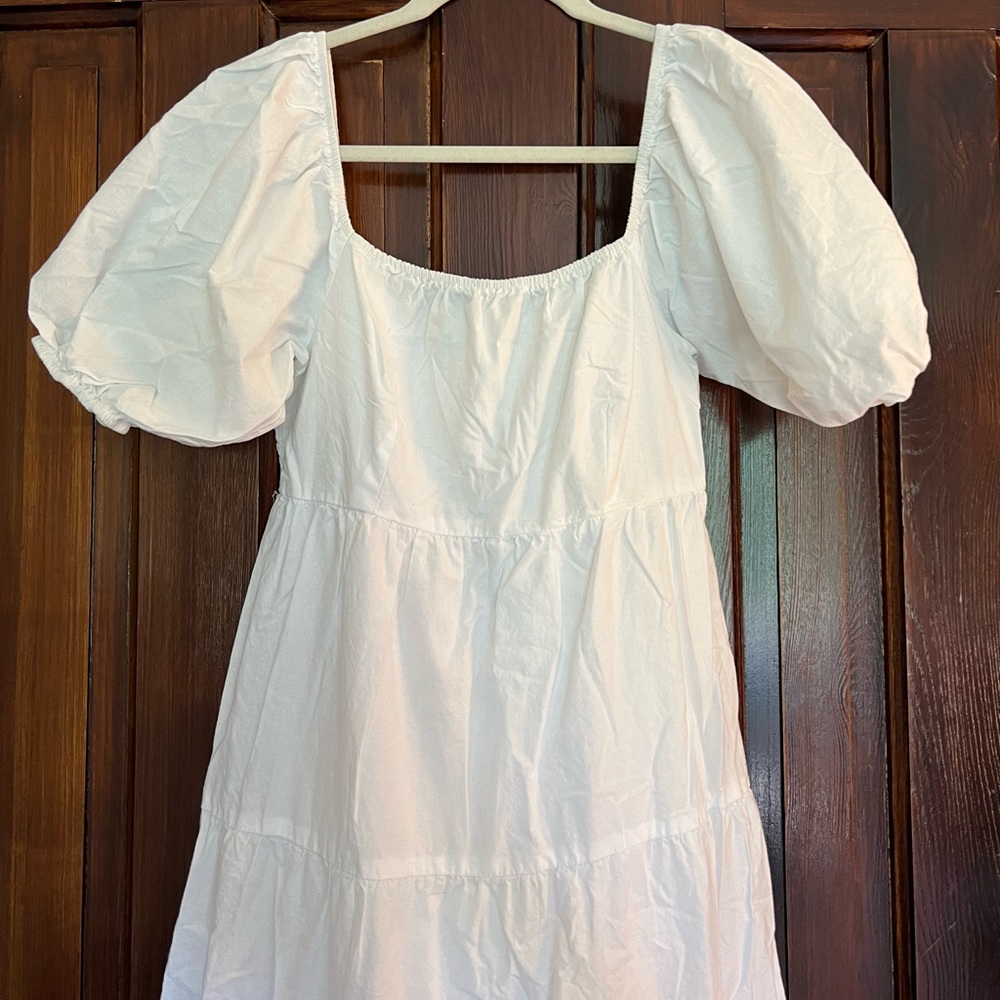 Sim & Sam white midi dress